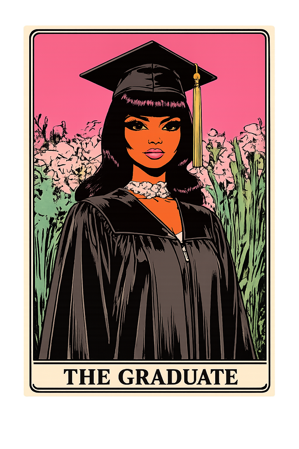 The Graduate Tarot DTF ready to press iron on transfer for clothing t-shirts and hoodies