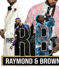 Usher and Chris brown R&B colorful Concert DTF iron on transfers