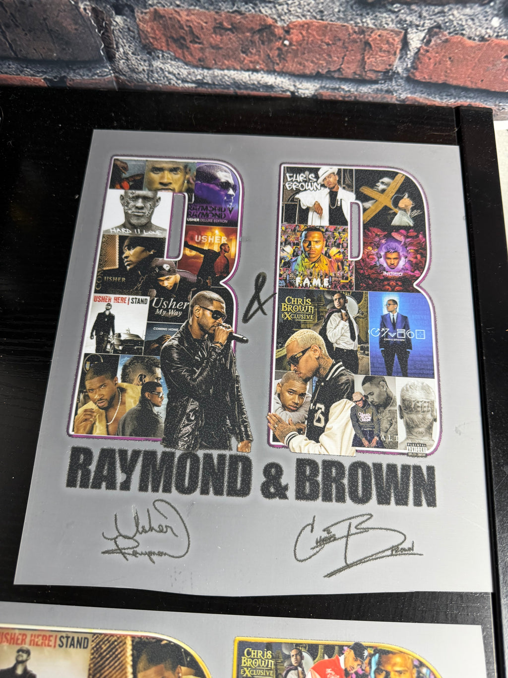 Usher Chris brown R&B black DTF iron on transfer for clothing t-shirts and hoodies concert