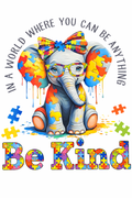 Autism Awareness ready to print DTF transfer sheet (hot peel)