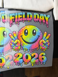 Youth 8” Rainbow Field day 2026 Ready to Press DTF (hot peel)