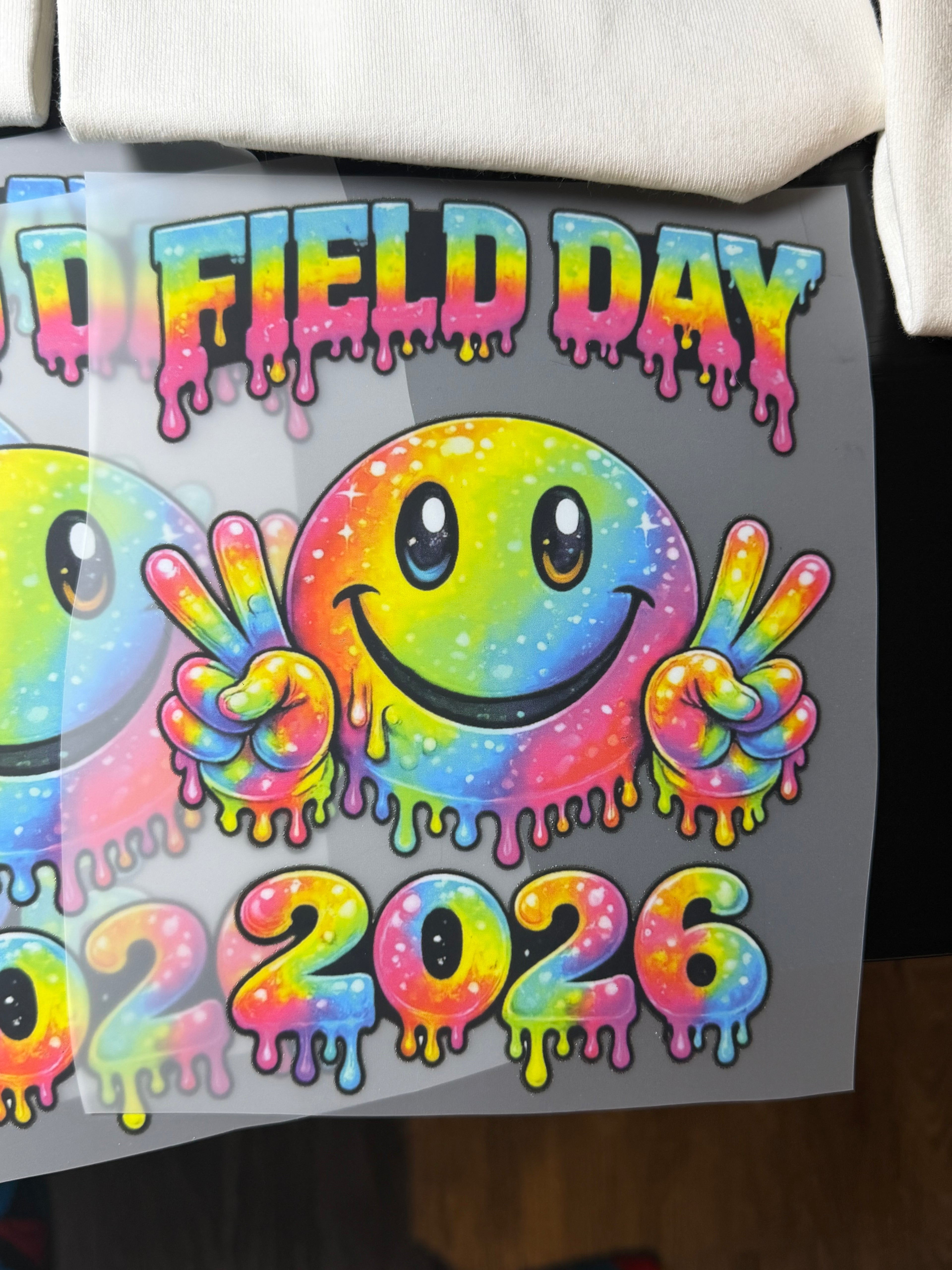 Youth 8” Rainbow Field day 2026 Ready to Press DTF (hot peel)