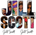 Jill Scott name DTF iron on transfers for clothing t-shirts and hoodies concert ready