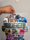 Chris brown head collage DTF iron on ready to press on t-shirts clothing and more concert