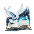 White Bird and book DTF ready to press iron on transfer for clothing t-shirts and hoodies
