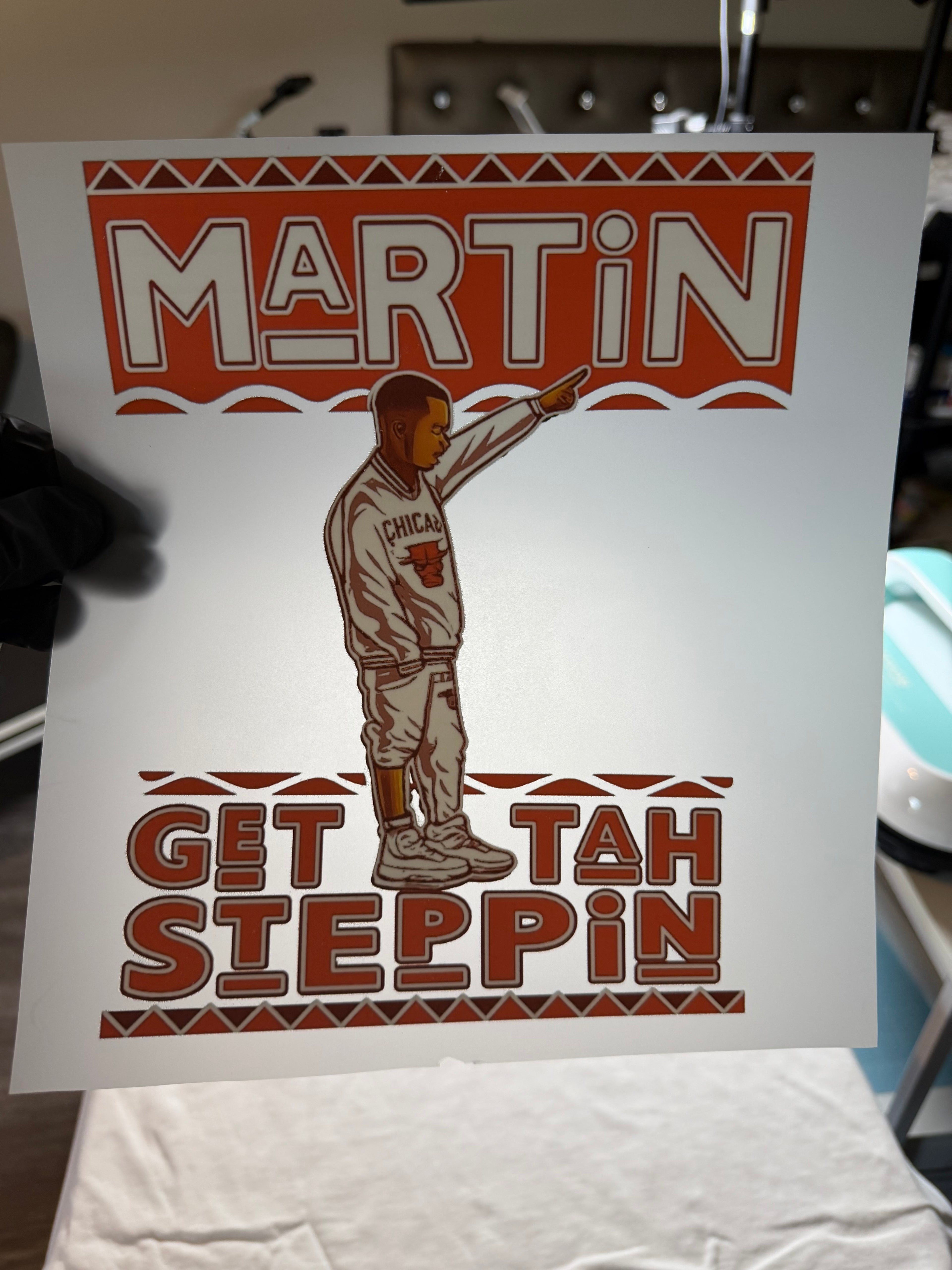 GETTAH Steppin ready to press DTF transfer (hot peel) 11”