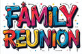 Family reunion DTF Iron on transfer for clothing t-shirts and hoodies