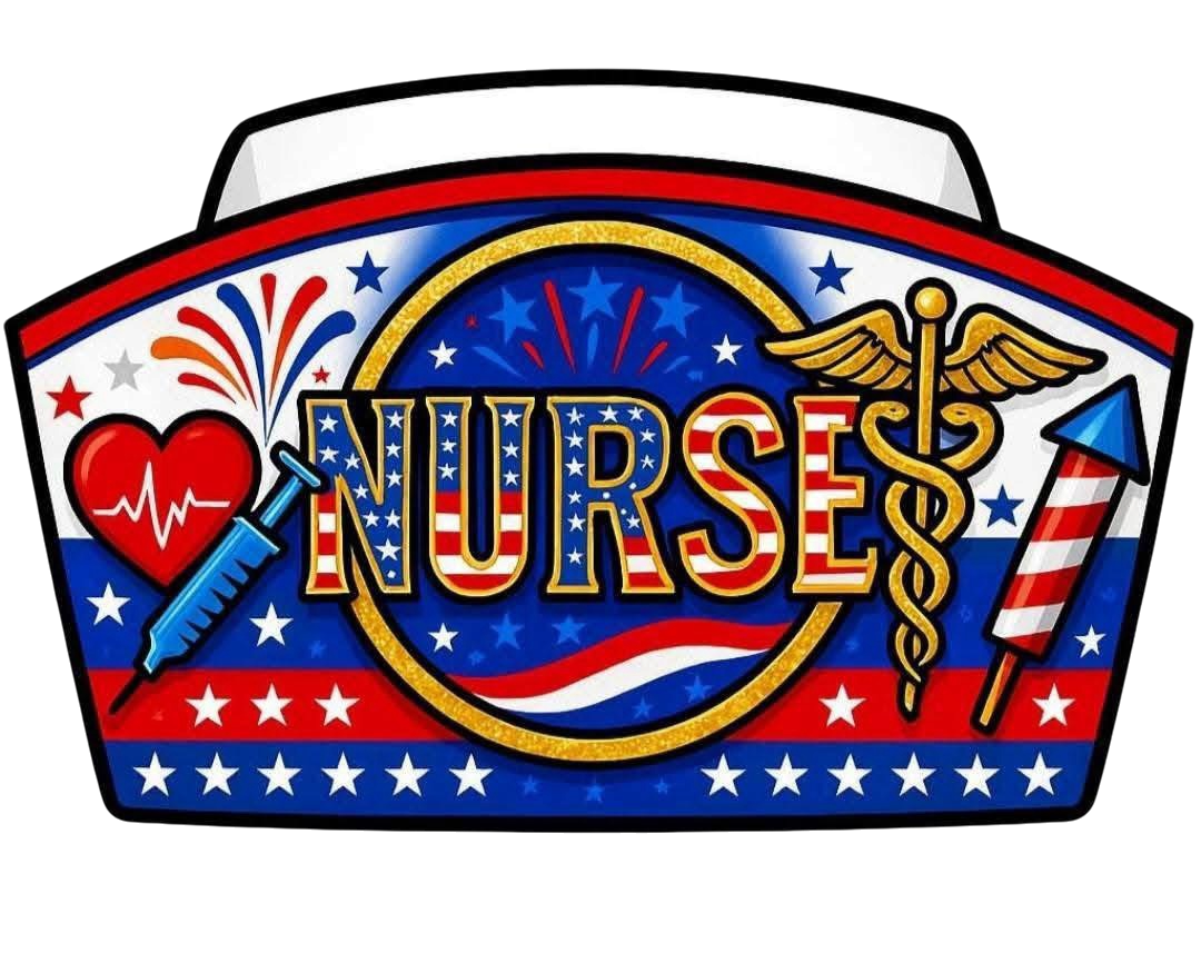 Memorial Day / 4th of July nurse DTF iron on transfer for clothing t-shirts and hoodies