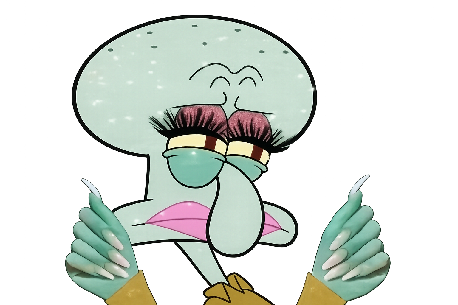 Sassy Squidward DTF ready to press iron on transfer for clothing t-shirts and hoodies