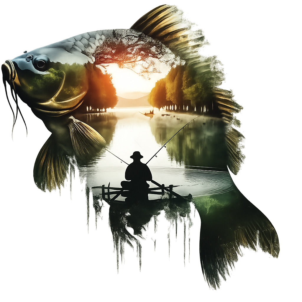 Fishing Fish Lake DTF ready to press iron on transfer for clothing t-shirts and hoodies