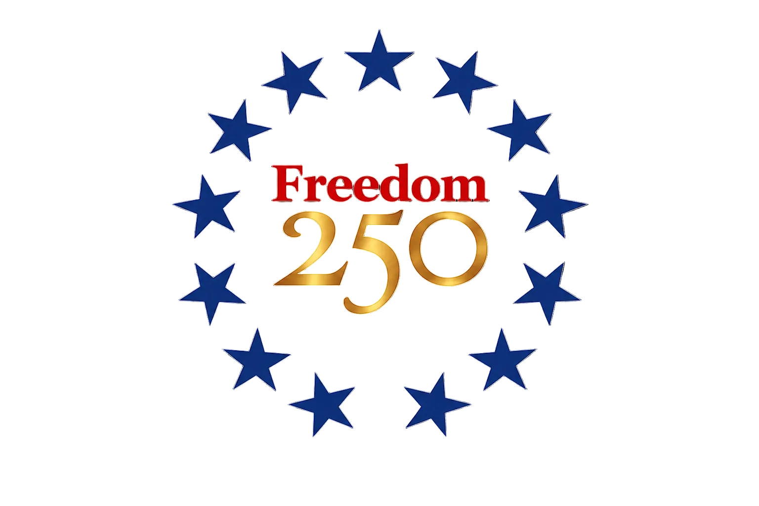 Freedom 250 Stars DTF ready to press iron on transfer for clothing t-shirts and hoodies