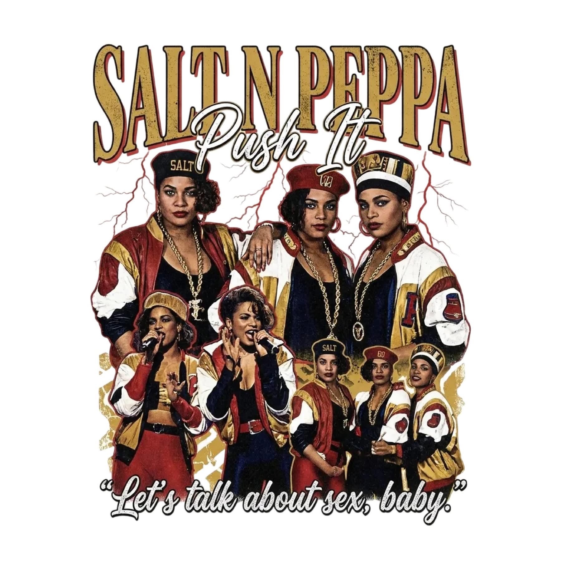 Salt N Pepa DTF ready to press iron on transfer for clothing t-shirts and hoodies concert ready
