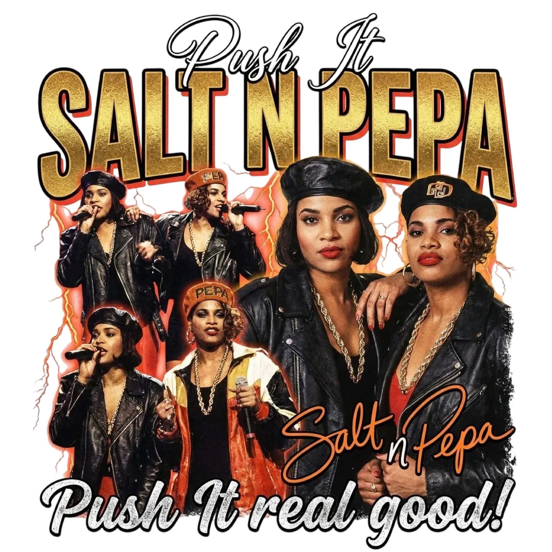 Salt N Pepa DTF ready to press iron on transfer for clothing t-shirts and hoodies concert ready
