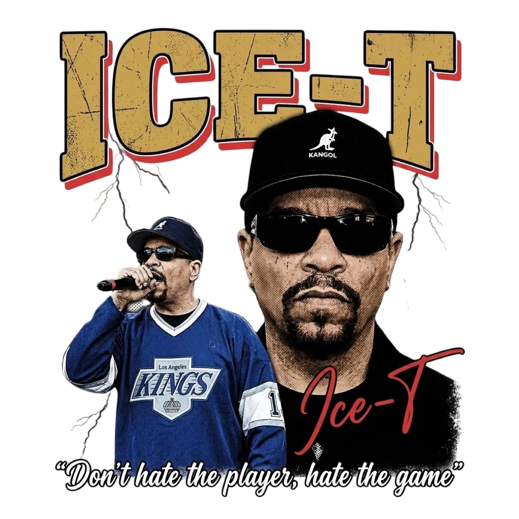Ice T DTF ready to press iron on transfer for clothing t-shirts and hoodies