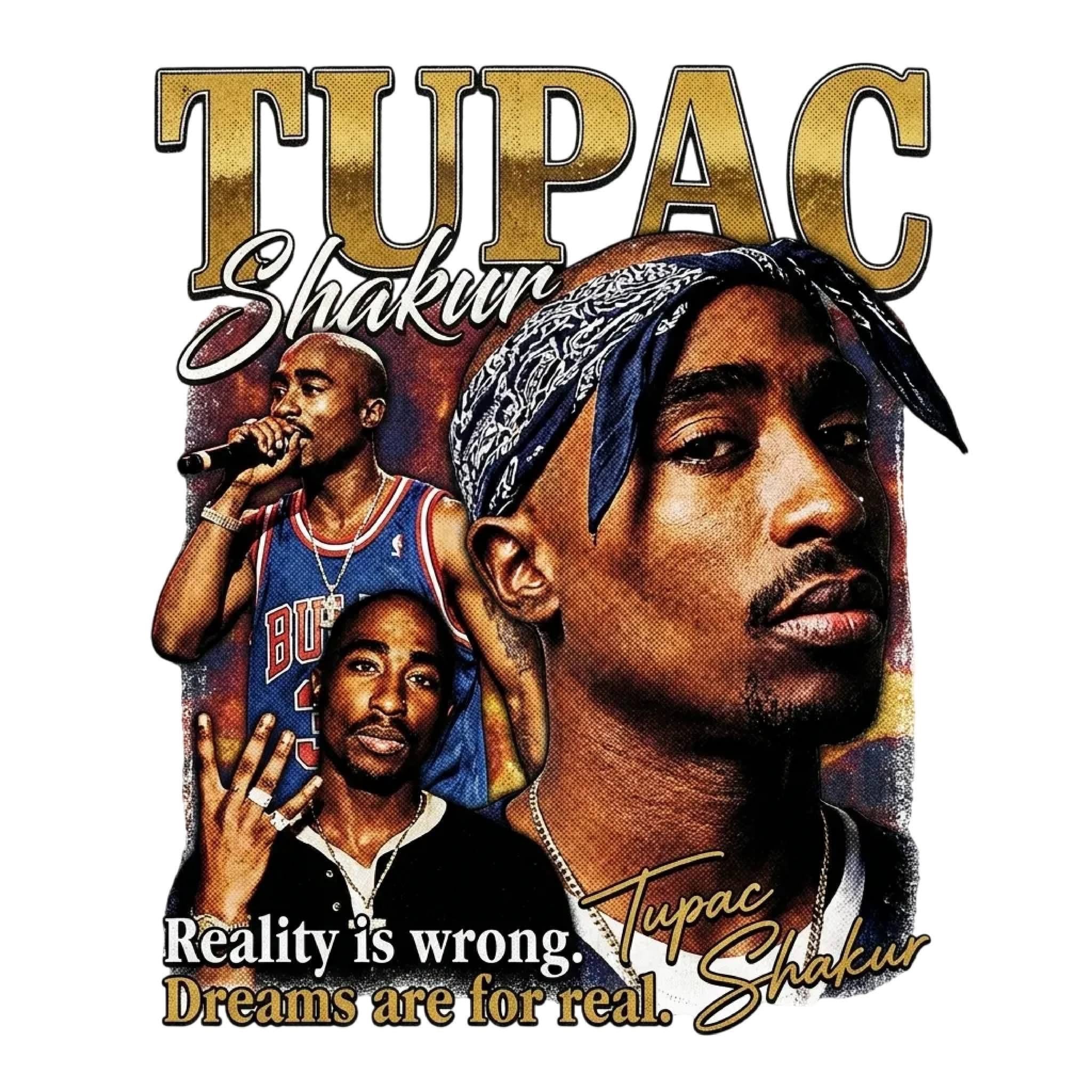 Tupac Shakur DTF ready to press iron on transfer for clothing t-shirts and hoodies