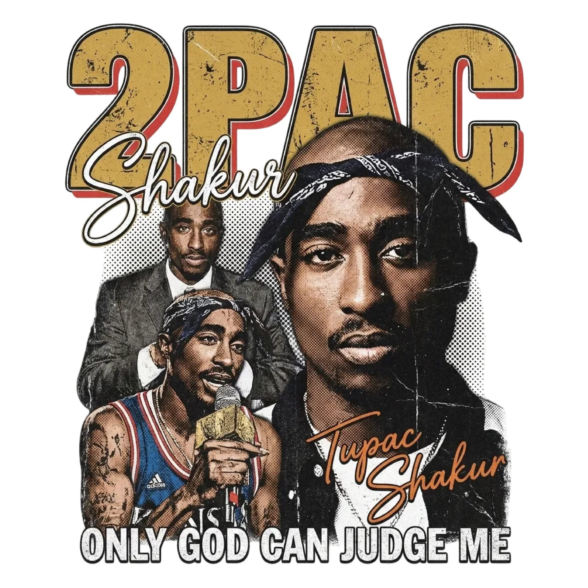 2Pac DTF ready to press iron on transfer for clothing t-shirts and hoodies