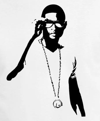 Usher Silhouette DTF Iron on transfer ready to press on clothing t-shirts and hoodies concert ready