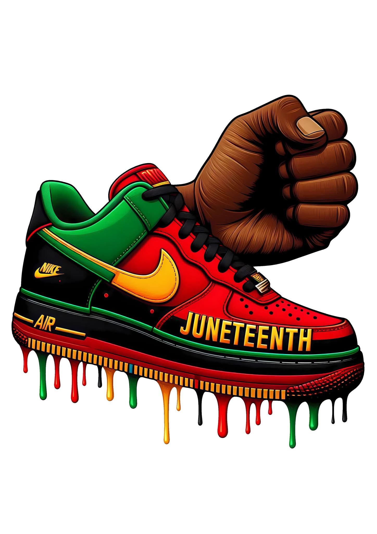 Juneteenth DTF ready to press iron on transfer for clothing t-shirts and hoodies