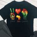 Peace Love Juneteenth T-shirt