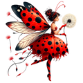 Lady Bug DTF ready to press iron on transfer for clothing t-shirts and hoodies
