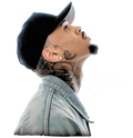 Chris Brown Head DTF Ready to press iron on transfer concert ready for t-shirts clothing hoodies
