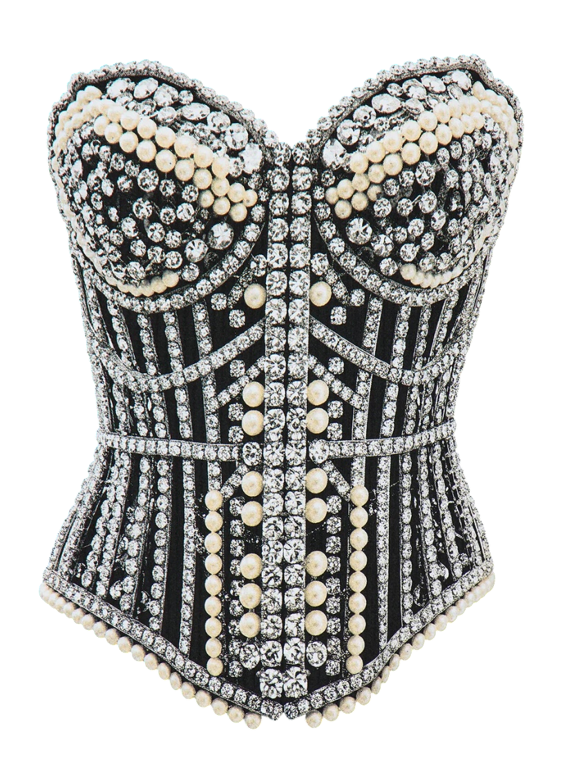 Diamond and Pearl Corset DTF ready to press iron on transfer for clothing t-shirts and hoodies