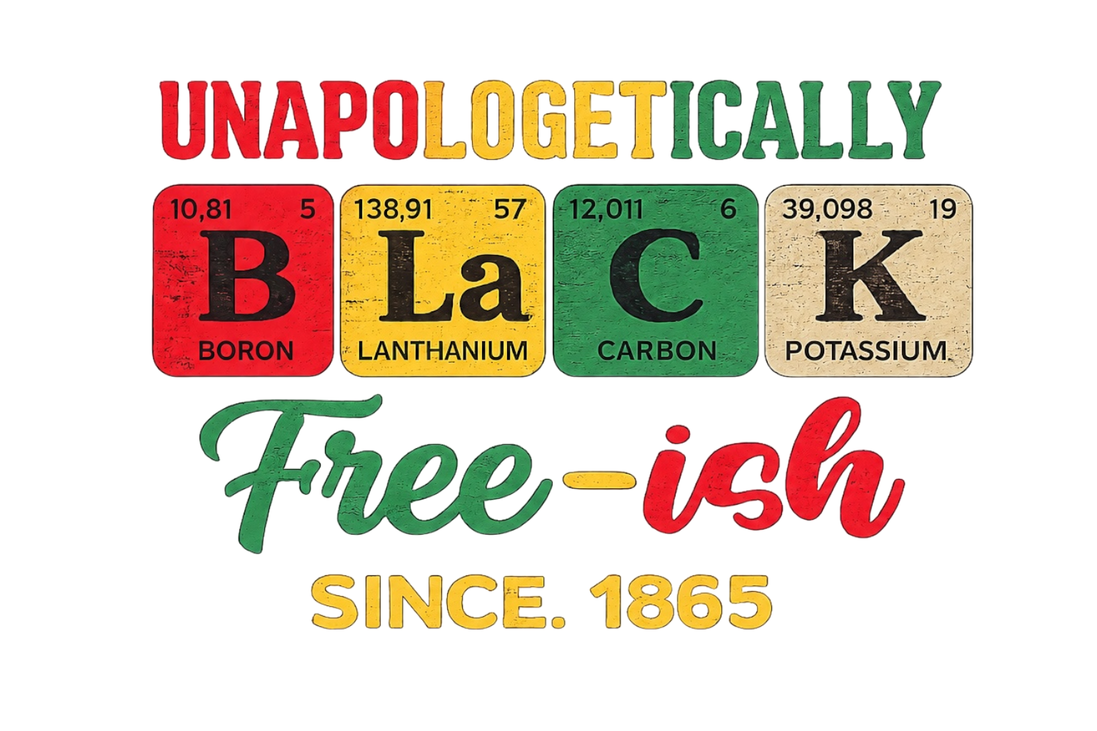 Unapologetically BlacK DTF Iron on ready to press transfer for clothing t-shirts and hoodies